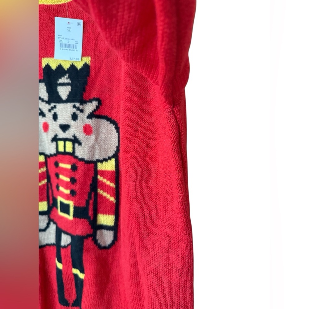 Norther Pole Squirrel Nutcracker Christmas Long Sleeve Crewneck Sweater Sz XL - Picture 5 of 10